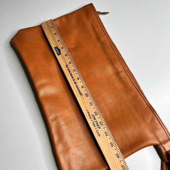 Yudi Clutch Bag Womens Large Brown Leather Zip Wristlet Suede Lining Colombia - Picture 10 of 11